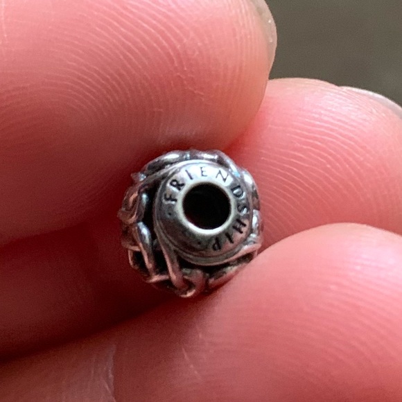 Retired Pandora Essence Collection Friendship Charm Sterling Silver - Picture 7 of 8